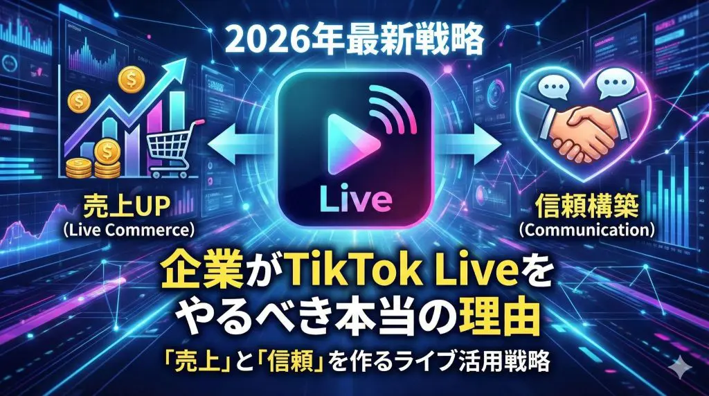 企業がTikTok Liveをやるべき本当の理由とは？「売上」と「信頼」を